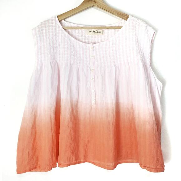 Free People | Little Bit of Something Ombre Crop Oversized Babydoll Top - Picture 1 of 5